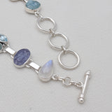 Rainbow Moonstone Silver Bracelets