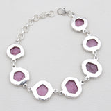925 Sterling Silver Pink Ruby Bracelets
