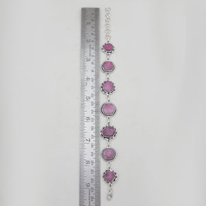 925 Sterling Silver Pink Ruby Bracelets