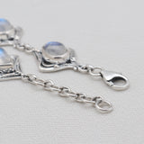 Rainbow Moonstone Silver Bracelets