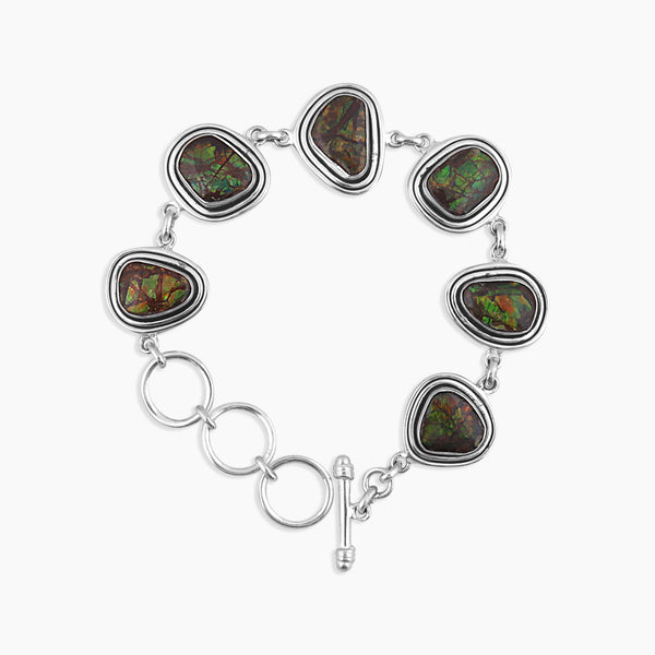 Ammolite Silver Bracelets