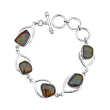 Ammolite Silver Bracelet