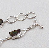 Ammolite Silver Bracelet