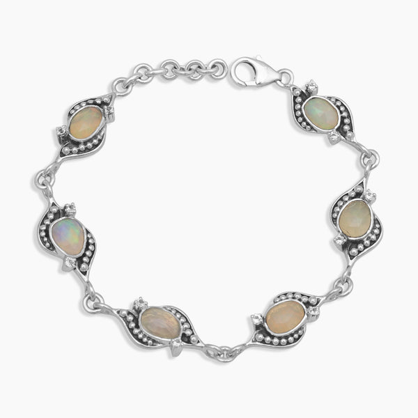 Ethiopian Opal Silver Designer Bracelets