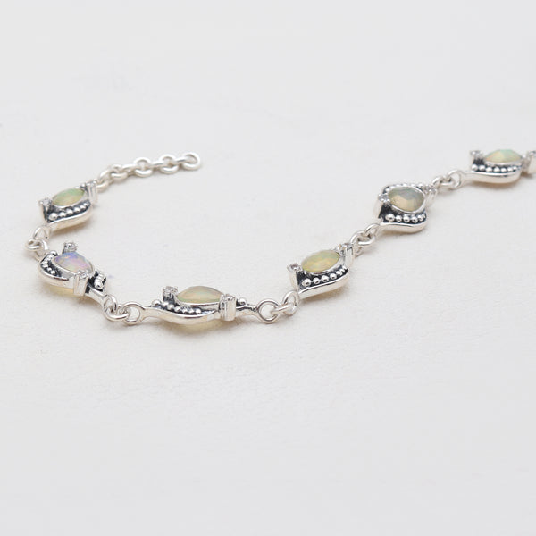 Ethiopian Opal Silver Designer Bracelets