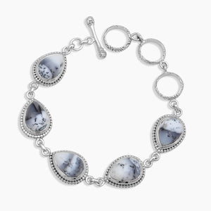 925 Sterling Silver Dendritic Opal Bracelets