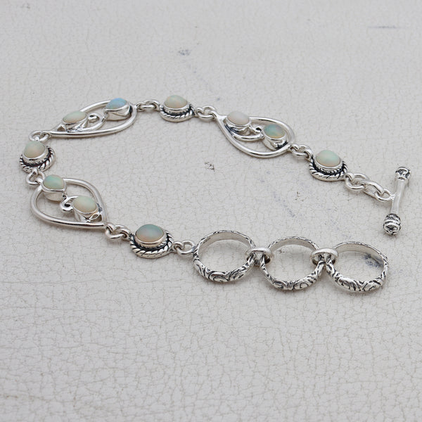 Ethiopian Opal Silver Bracelets
