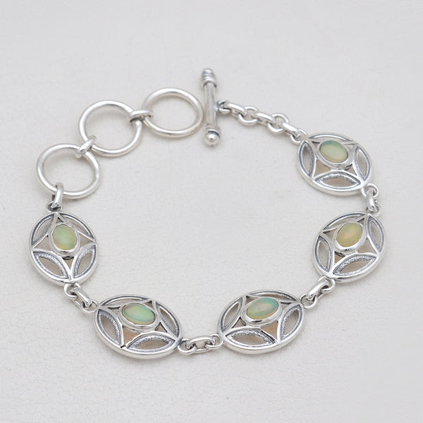 925 Sterling Silver Ethiopian Opal Bracelets