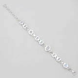 Rainbow Moonstone & Blue Topaz Silver Bracelets