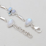 Rainbow Moonstone Silver Bracelets