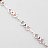 Rose Quartz & Garnet Silver Bracelets