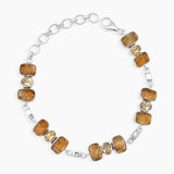 Rough Citrine Silver Bracelets