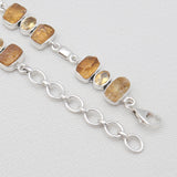 Rough Citrine Silver Bracelets