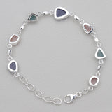 Tanzanite & Rose Quartz Silver Bracelets