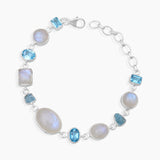 Rainbow Moonstone Silver Bracelets