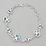 Larimar & Blue Topaz Silver Bracelets