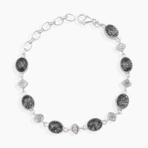 Tourmalated Quartz Silver Bracelets