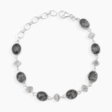 Tourmalated Quartz Silver Bracelets