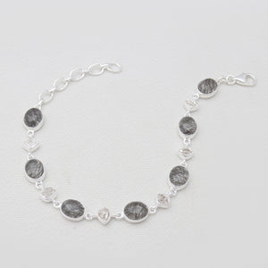 Tourmalated Quartz Silver Bracelets