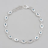 Blue Topaz Silver Bracelets