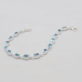 Blue Topaz Silver Bracelets