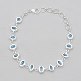Natural Blue Topaz Silver Bracelets