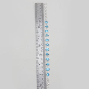 925 Sterling Silver Blue Topaz Bracelets