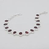925 Sterling Silver Garnet Bracelets