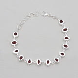 925 Sterling Silver Garnet Bracelets
