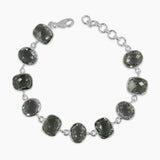 Green Amethyst Silver Bracelets
