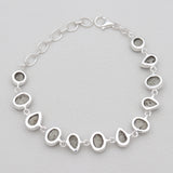 925 Sterling Silver Pyrite Druzy Bracelets