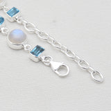 Rainbow Moonstone Silver Bracelets