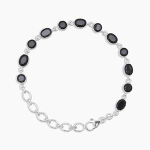 Black Onyx Silver Bracelets