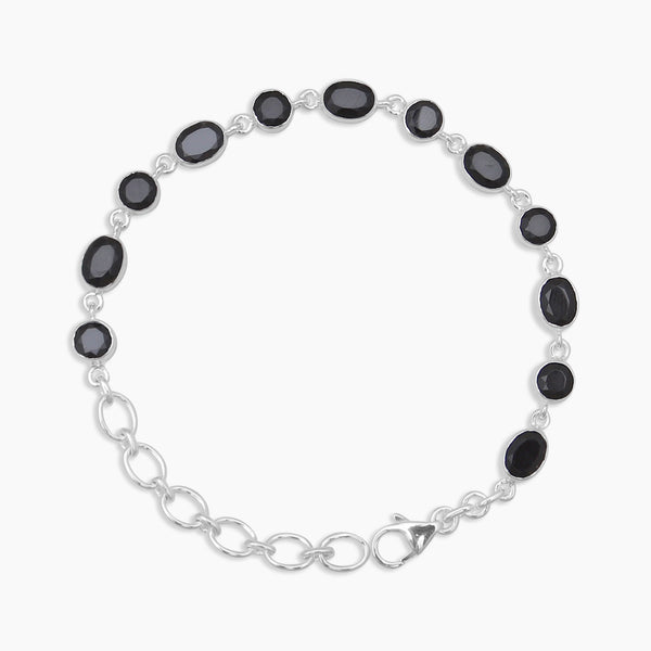 Black Onyx Silver Bracelets