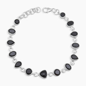 925 Silver Black Onyx Bracelets