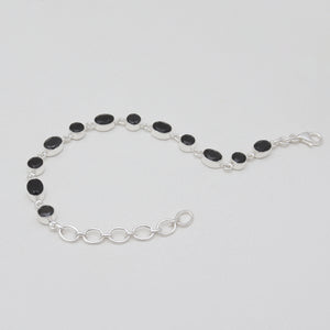 Black Onyx Silver Bracelets