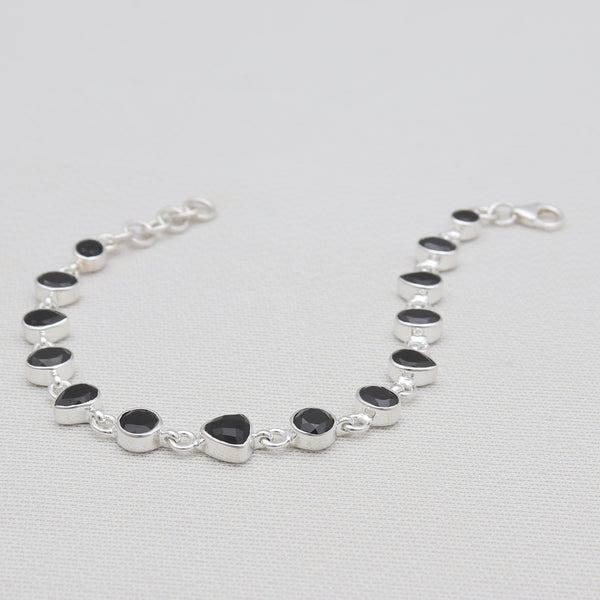 925 Silver Black Onyx Bracelets