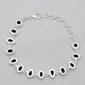 Black Onyx Silver Bracelets