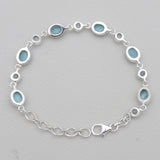 Larimar & Blue Topaz Silver Bracelets