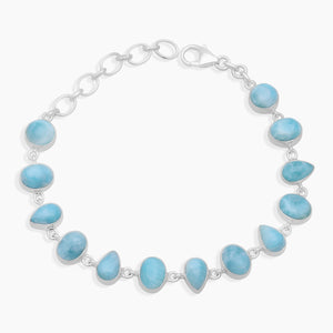 925 Silver Larimar Bracelets
