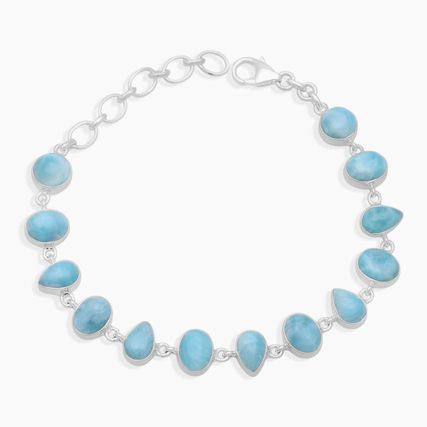 925 Silver Larimar Bracelets