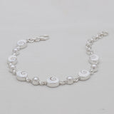 Shiva Eye Shell Silver Bracelets