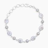 Shiva Eye Shell Silver Bracelets