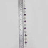 Amethyst & Rainbow Moonstone Silver Bracelets