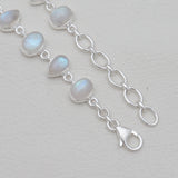 Rainbow Moonstone Silver Bracelets