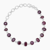 925 Sterling Silver Garnet Bracelets