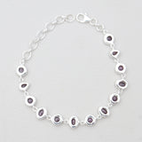 925 Sterling Silver Garnet Bracelets
