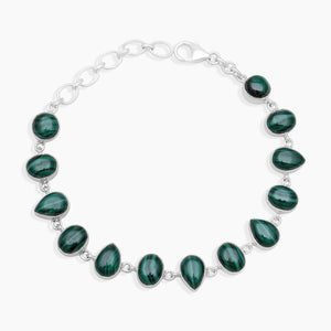 925 Sterling Silver Malachite Bracelets