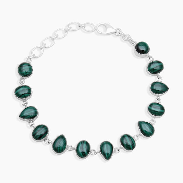 925 Sterling Silver Malachite Bracelets