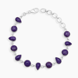 925 Sterling Silver Charoite Bracelets